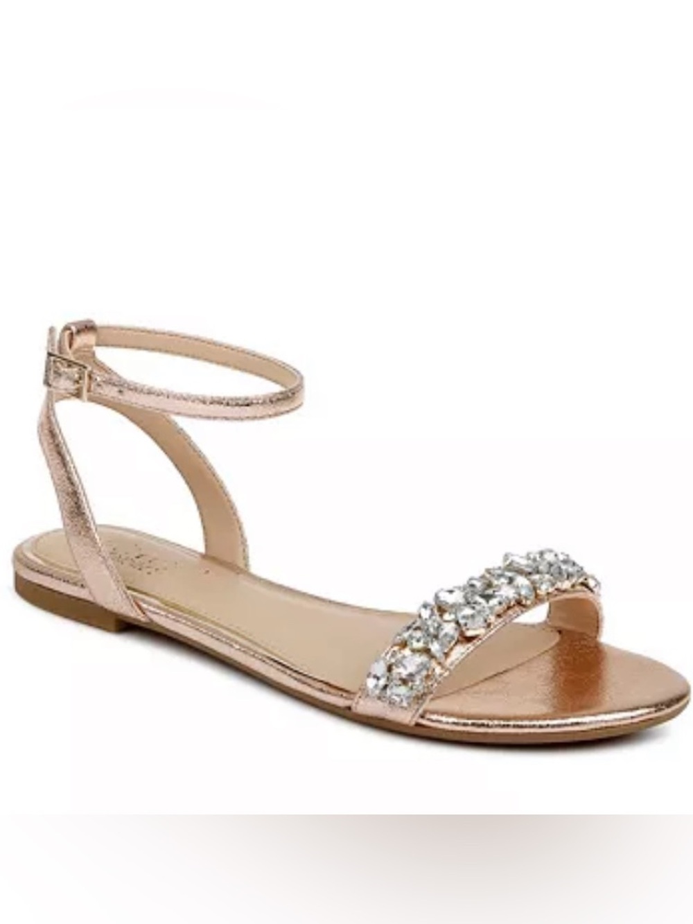 Jewel by Badgley Mischka O’Hara Dress Sandal In Rose Gold Women's Size 9.5M New